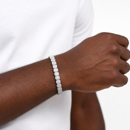 Pulsera baguette plata .925