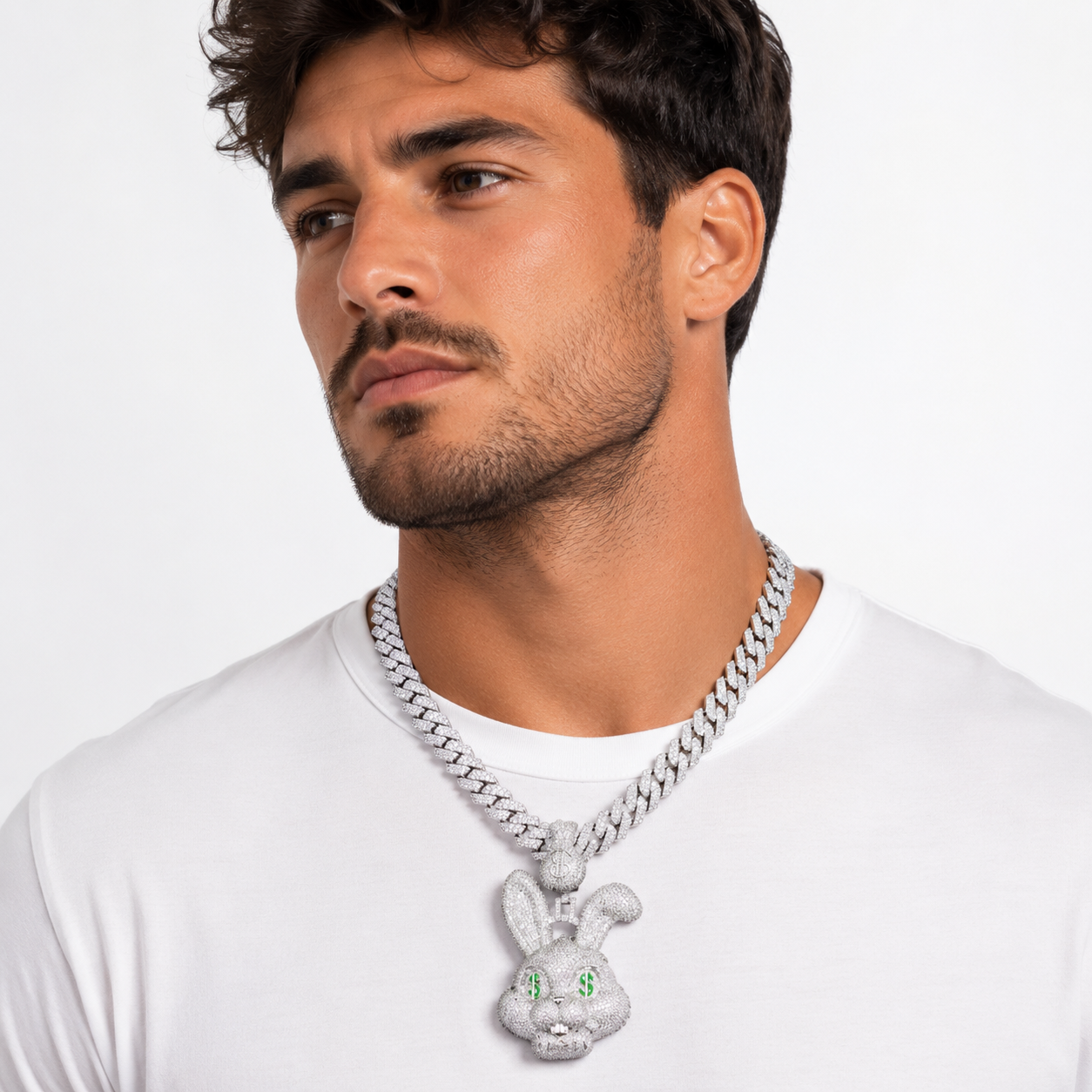 Dije conejo dinero Plata .925