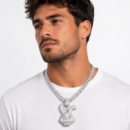 Dije conejo dinero Plata .925