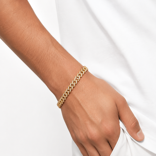 Pulsera cubana plata .925