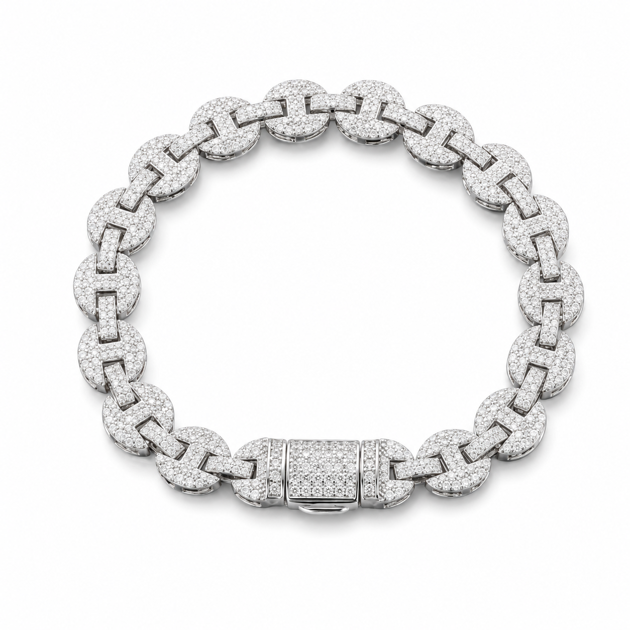 Pulso tejido guci plata .925