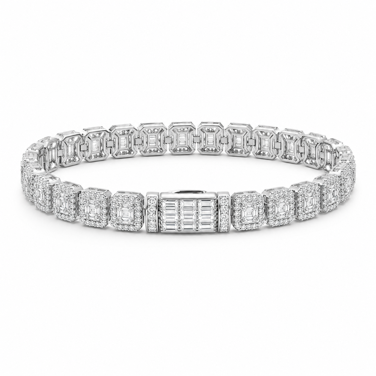 Pulsera baguette plata .925