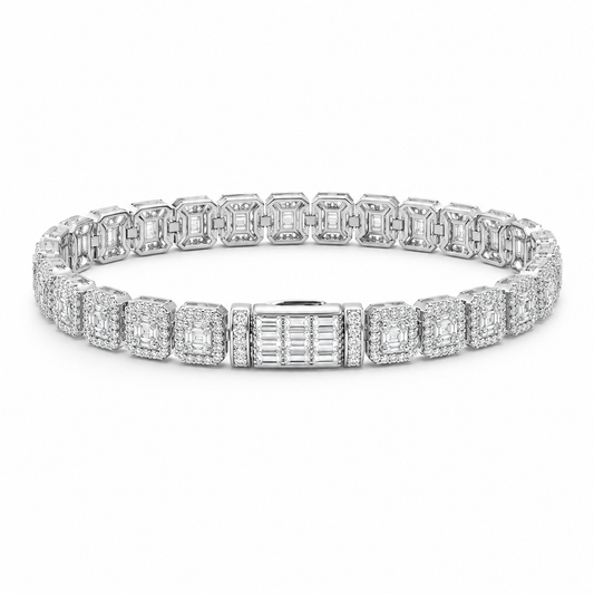 Pulsera baguette plata .925