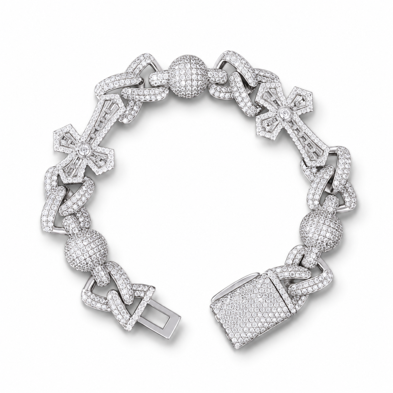 Pulsera cruz plata .925