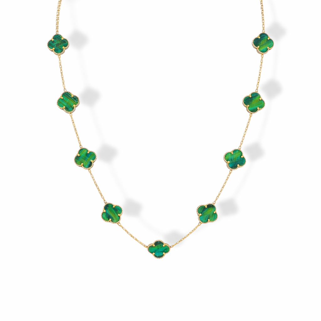 Cadena Van cleef Verde Oro 10k
