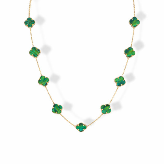 Cadena Van cleef Verde Oro 10k
