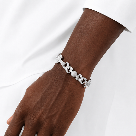 Pulsera cruz plata .925