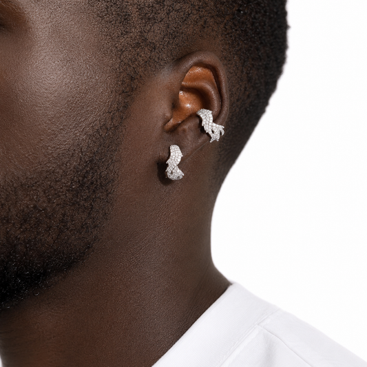 Aretes fuego plata .925