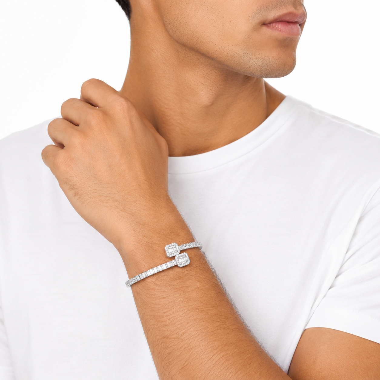 Pulsera tipo cartier plata .925