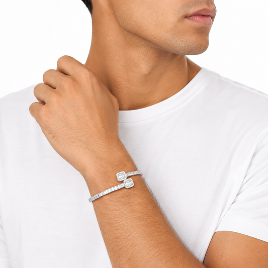 Pulsera tipo cartier plata .925