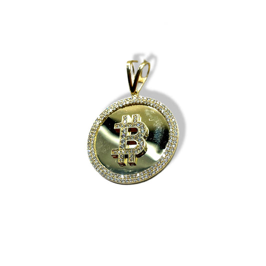Dije moneda Bitcoin Oro 10k