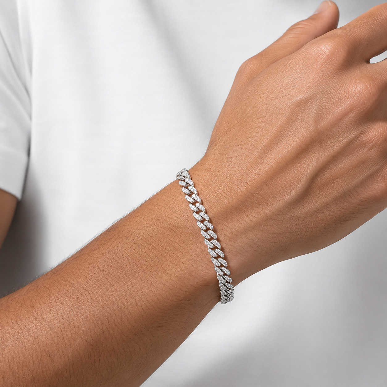 Pulsera cubana mini plata .925