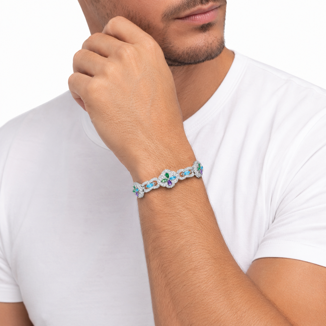 Pulsera flor VC plata .925
