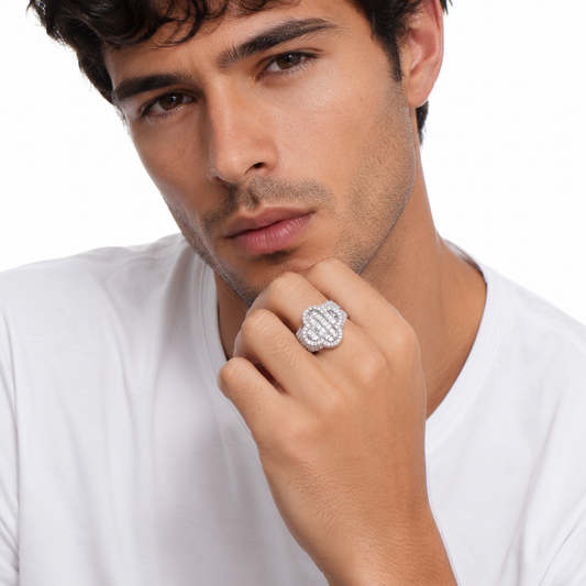 Anillo cruz plata .925