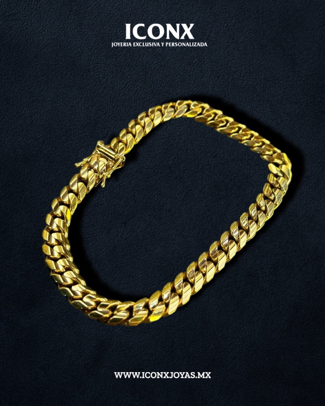 Pulsera Cubana Oro 10k