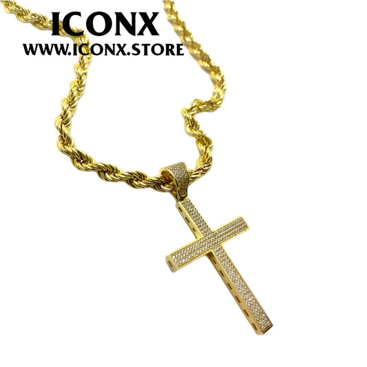 CRISS CROSS GOLD 14K SWAROVSKI